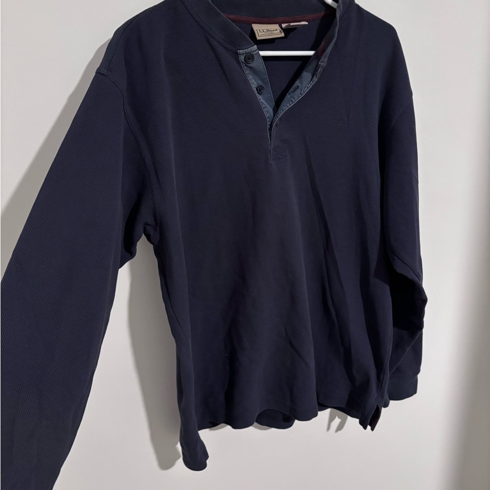 ♥️SOLD♥️L.L. Bean 100% Cotton Dark Blue Long Sleeve Shirt